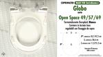 Abattant wc MADE pour OPEN SPACE CONCEPT 49/57/69 GLOBO modèle. SOFT CLOSE