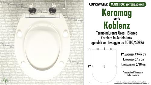 WC-Sitz MADE für wc KOBLENZ KERAMAG Modell. SOFT CLOSE. Typ COMPATIBLE