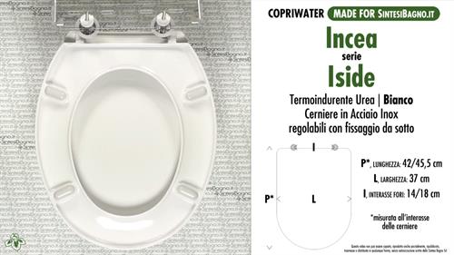 WC-Sitz MADE für wc ISIDE INCEA Modell. SOFT CLOSE. Typ COMPATIBLE. Economic