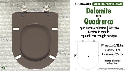 WC-Seat MADE for wc QUADRARCO/DOLOMITE Model. BEAVER. Type DEDICATED