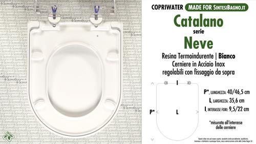 WC-Sitz MADE für wc NEVE/CATALANO Modell. Typ GEWIDMETER. Duroplastischen