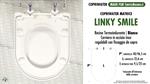 Copriwater MATRICE SINTESIBAGNO “LINKY SMILE”. BIANCO. Forma a “D”