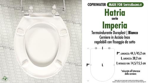 WC-Sitz MADE für wc IMPERIA HATRIA Modell. Typ COMPATIBILE. Duroplast