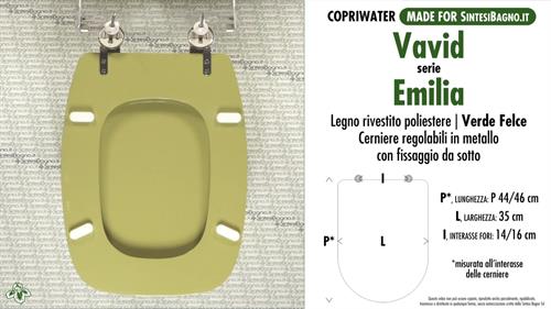 WC-Sitz MADE für wc EMILIA/VAVID Modell. FARN. Typ GEWIDMETER