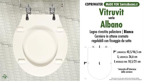 Abattant wc MADE pour ALBANO VITRUVIT modèle. Type DÉDIÉ. Bois recouvert
