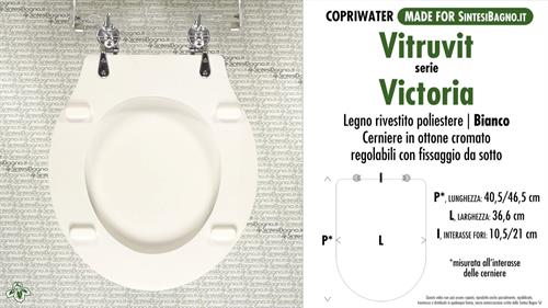 WC-Sitz MADE für wc VICTORIA VITRUVIT Modell. Typ GEWIDMETER
