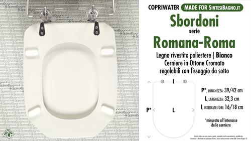 Abattant wc MADE pour ROMANA-ROMA SBORDONI modèle. Type DÉDIÉ. Bois recouvert