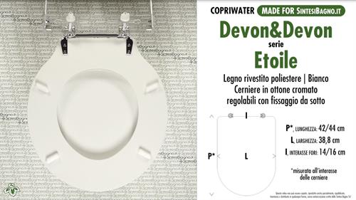 Abattant wc MADE pour ETOILE DEVON&DEVON modèle. Type DÉDIÉ. Bois recouvert