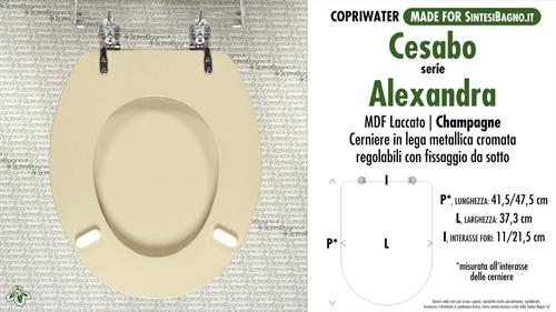 WC-Sitz MADE für wc ALEXANDRA CESABO Modell. CHAMPAGNE. Typ COMPATIBILE