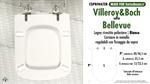 WC-Seat MADE for wc BELLEVUE VILLEROY&BOCH Model. Type DEDICATED. Wood Covered
