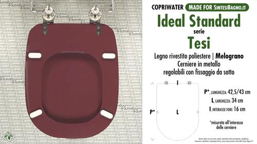 WC-Sitz MADE für wc TESI/IDEAL STANDARD Modell. GRANATAPFEL. Typ GEWIDMETER