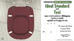 WC-Seat MADE for wc TESI/IDEAL STANDARD Model. POMEGRANATE. Type DEDICATED