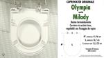 COPRIWATER per wc MILADY. OLYMPIA. Ricambio ORIGINALE. Duroplast