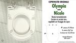 Abattant wc NICOLE OLYMPIA modèle. Type ORIGINAL. Duroplast