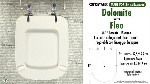 WC-Seat MADE for wc FLEO DOLOMITE Model. Type COMPATIBILE. MDF lacquered