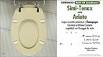WC-Seat MADE for wc ARIETE SIMI-TENAX Model. CHAMPAGNE. Type DEDICATED