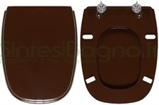 WC-Seat MADE for wc LISA HATRIA Model. BROWN. Type DEDICATED. Wood Covered