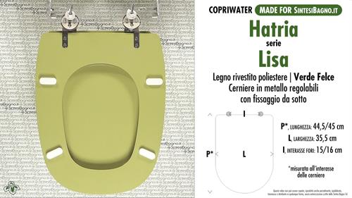 WC-Sitz MADE für wc LISA/HATRIA Modell. FARN. Typ GEWIDMETER