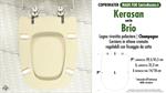 WC-Seat MADE for wc BRIO KERASAN Model. CHAMPAGNE. Type DEDICATED. Wood Covered