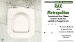 WC-Seat MADE for wc METROPOLITAN RAK model. PLUS Quality. Duroplast