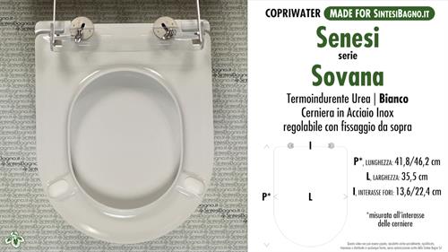 WC-Seat MADE for wc SOVANA/SENESI model. PLUS Quality. Duroplast