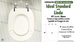 WC-Seat MADE for wc LINDA IDEAL STANDARD Model. Type COMPATIBILE. MDF lacquered