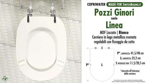 Abattant wc MADE pour LINEA POZZI GINORI modèle. Type COMPATIBILE. MDF laqué