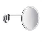 Wall-mounted magnifying mirror with jointed arm, Ø 20 cm  mirror. HOTELLERIE