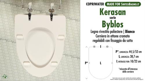 WC-Sitz MADE für wc BYBLOS KERASAN Modell. Typ GEWIDMETER