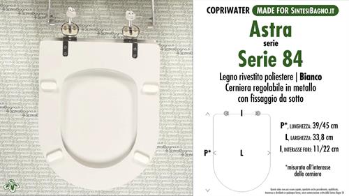 WC-Sitz MADE für wc SERIE 84 ASTRA Modell. Typ GEWIDMETER