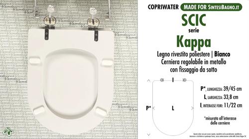 WC-Seat MADE for wc KAPPA SCIC Model. Type DEDICATED. Wood Covered