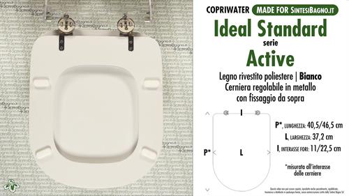 WC-Sitz MADE für wc ACTIVE IDEAL STANDARD Modell. Typ GEWIDMETER
