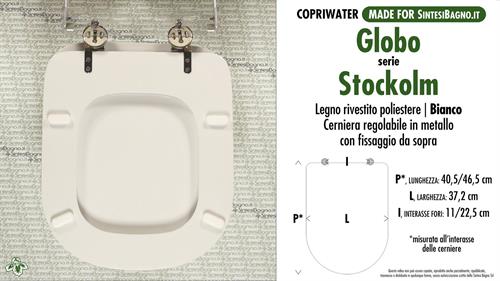 WC-Seat MADE for wc STOCKOLM GLOBO Model. Type DEDICATED. Wood Covered