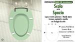 WC-Seat MADE for wc SPAZIO SCALA Model. GREEN SEA. Type DEDICATED. Wood Covered
