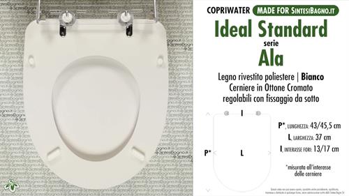 WC-Sitz MADE für wc ALA/IDEAL STANDARD Modell. Typ GEWIDMETER