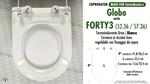 WC-Seat MADE for wc FORTY3 (52.36 / 57.36) GLOBO model. PLUS Quality. Duroplast