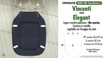 WC-Seat MADE for wc ELEGANT VINCENTI Model. NAVY BLUE. Type DEDICATED