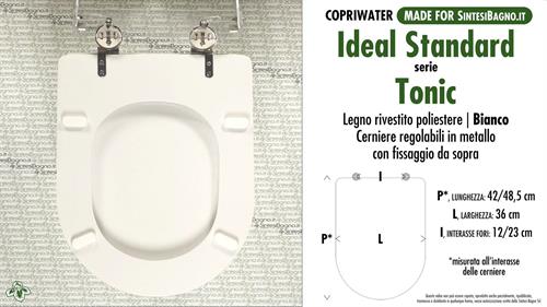 WC-Sitz MADE für wc TONIC IDEAL STANDARD Modell. Typ GEWIDMETER