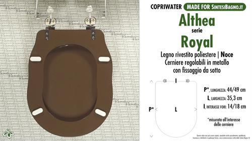 WC-Sitz MADE für wc ROYAL/ALTHEA Modell. WALNUSS. Typ GEWIDMETER