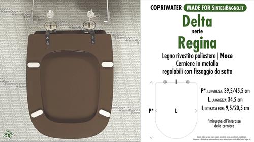 WC-Sitz MADE für wc REGINA/DELTA Modell. WALNUSS. Typ GEWIDMETER