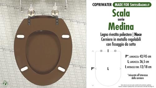 WC-Sitz MADE für wc MEDINA/SCALA Modell. WALNUSS. Typ GEWIDMETER