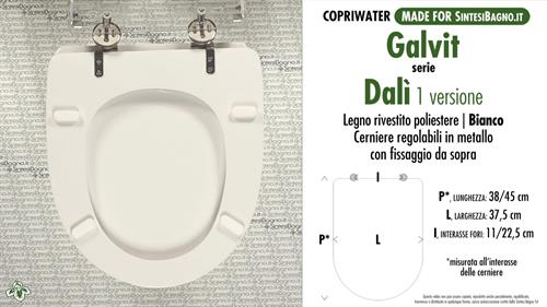WC-Sitz MADE für wc DALI' 1a VERSIONE GALVIT Modell. Typ GEWIDMETER