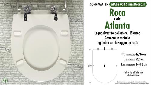 WC-Seat MADE for wc ATLANTA ROCA Model. Type DEDICATED. Wood Covered