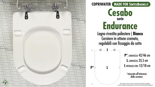 WC-Sitz MADE für wc ENDURANCE CESABO Modell. Typ GEWIDMETER