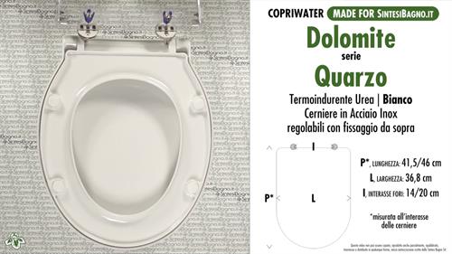 Abattant wc MADE pour QUARZO DOLOMITE modèle. Type COMPATIBLE. Économique
