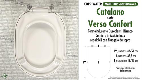 WC-Seat VERSO CONFORT CATALANO model. Duroplast