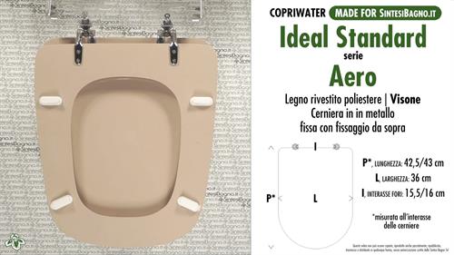 WC-Sitz MADE für wc AERO IDEAL STANDARD Modell. NERZ. Typ GEWIDMETER