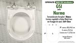 WC-Seat MADE for wc NORMA GSI model. SOFT CLOSE. Type DEDICATED. Duroplast