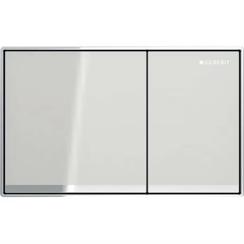 Geberit flush plate Omega60. Sand grey/mirrored/gloss chrome-plat. 115.081.JL.1