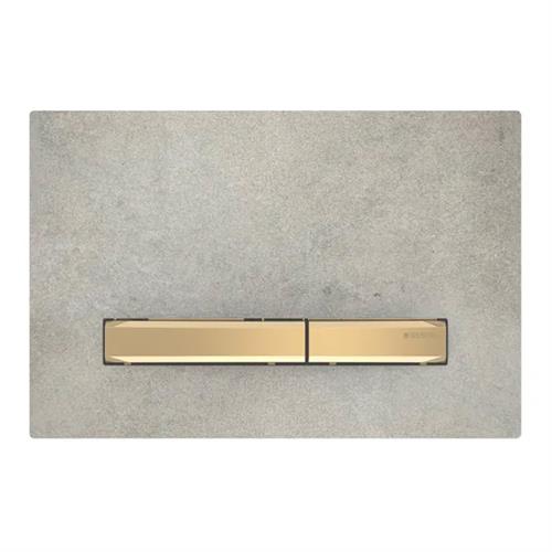 Geberit flush plate Sigma50. Brass. Concrete look. 115.672.JV.2